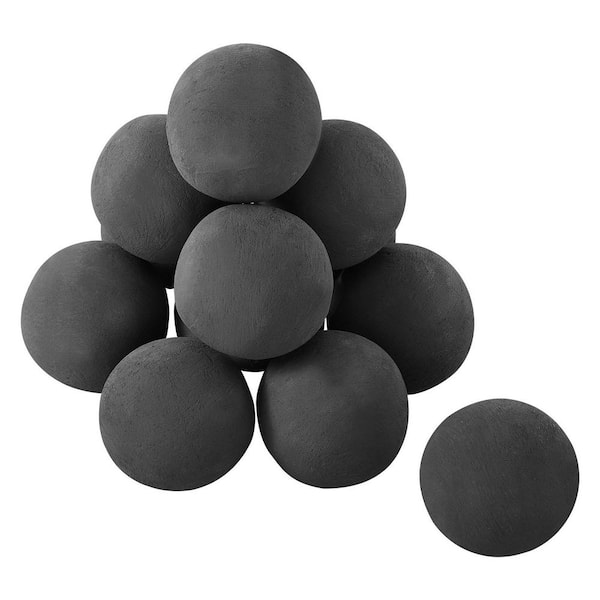 Ceramic Balls, 4 in. 1 -Pieces Round Fire Stones, Reusable Lava Rocks Indoor and Outdoor Use, Decorative Fire Pit Rocks
