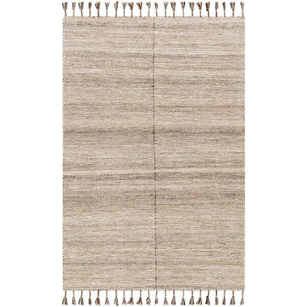 Lynn Cream/Gray 5 ft. x 8 ft. Texture Indoor/Outdoor Area Rug