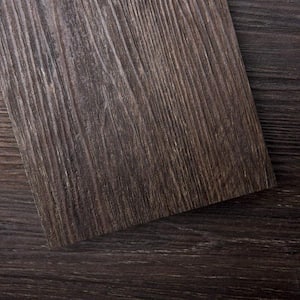 Brown Stone 12 MIL x 6 in. W Water Resistant Peel and Stick Wood Plank Vinyl Flooring Tile (54 sq. ft.)