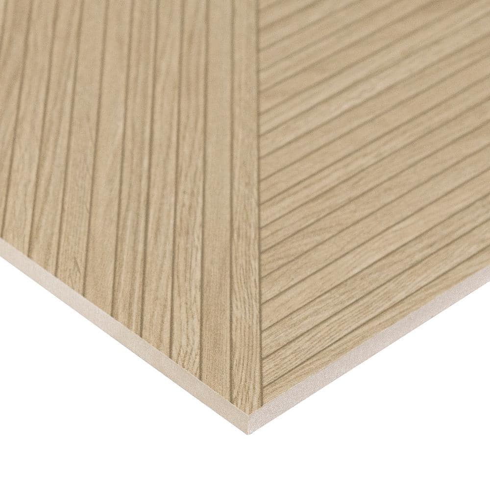 Large Matte Oak Porcelain Wood Look Wall Tile