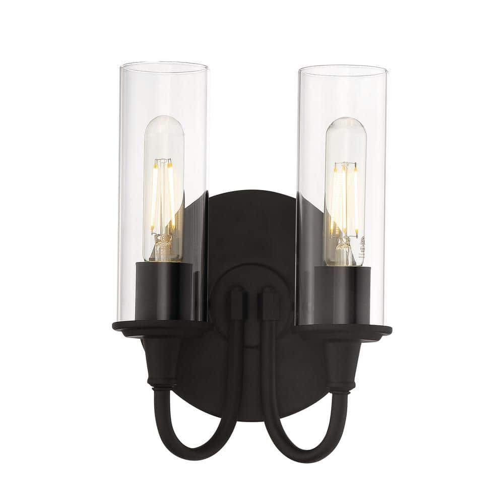 Espresso Brown Cylinder Dimmable Vanity Sconce