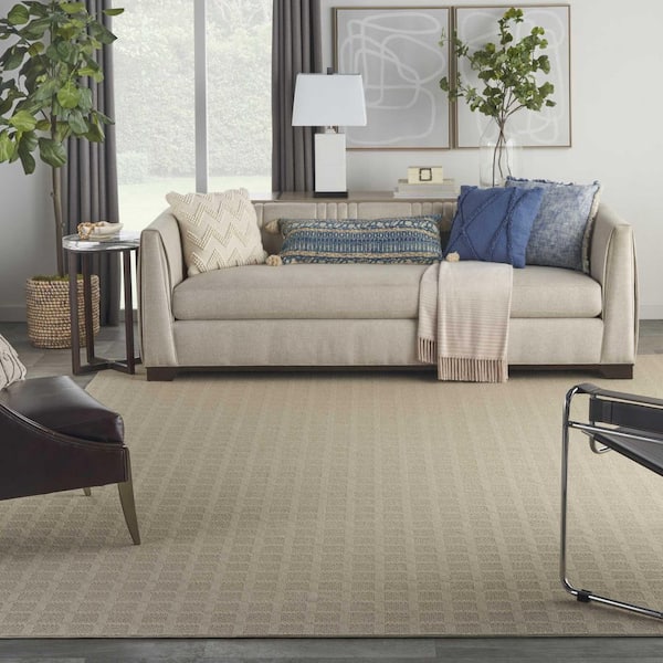 Desert Springs Mushroom 5 ft. x 7 ft. Custom Area Rug with Pad