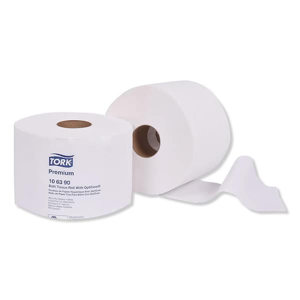 Premium Toilet Paper Roll with OptiCore, Septic Safe, 2-Ply, White, 800 Sheets/Roll, 36/Carton