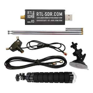Reception Amplified UHF, VHF Indoor Antenna Bias Tee SMA Software Defined Radio with Dipole Antenna Kit
