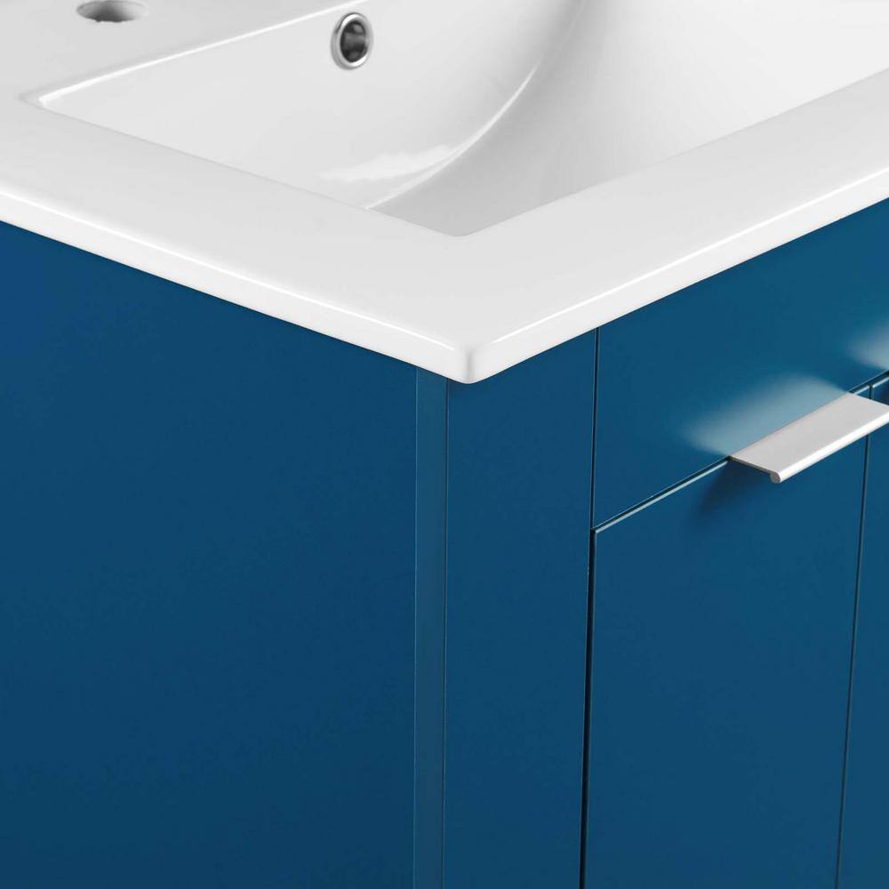 Maybelle 24" Navy White Modern Melamine Bathroom Vanity