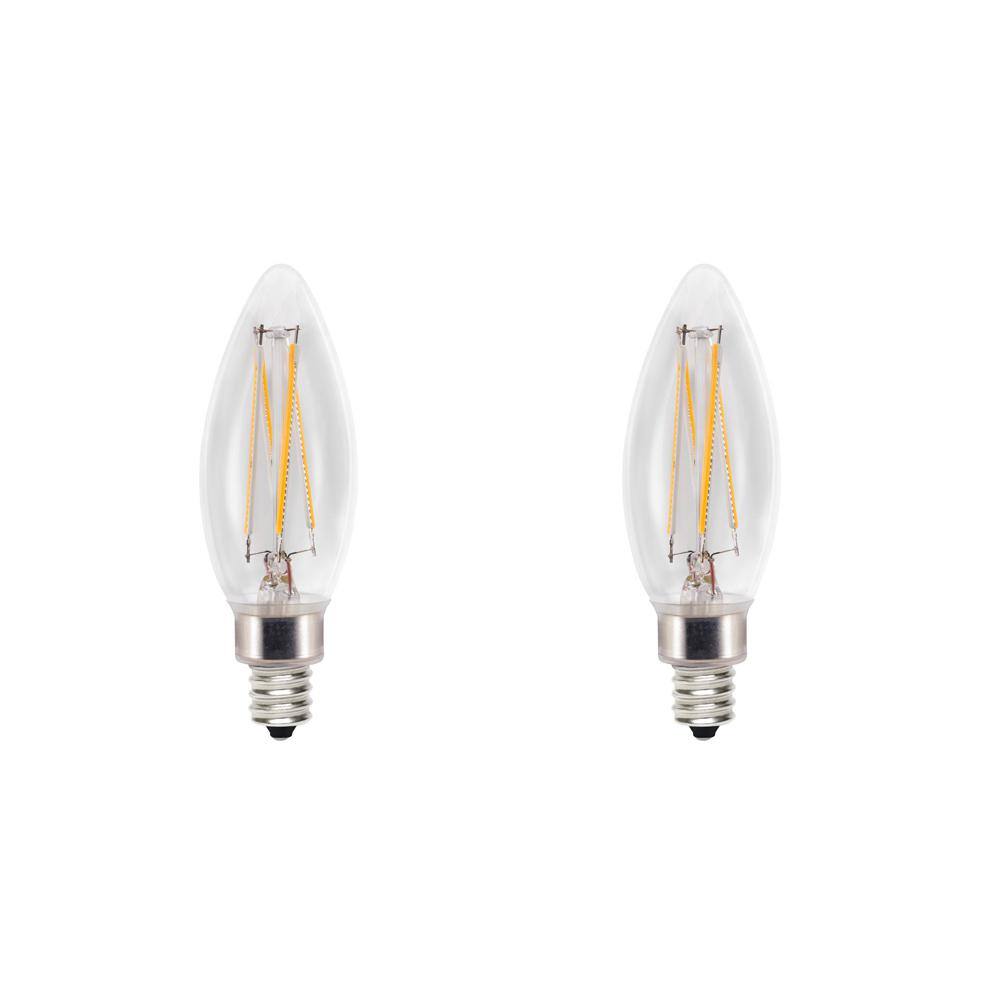 Soft White Lighting Science FG-02534 40W Equivalent B11 Blunt Tip Filament E12 Base LED Light Bulb 