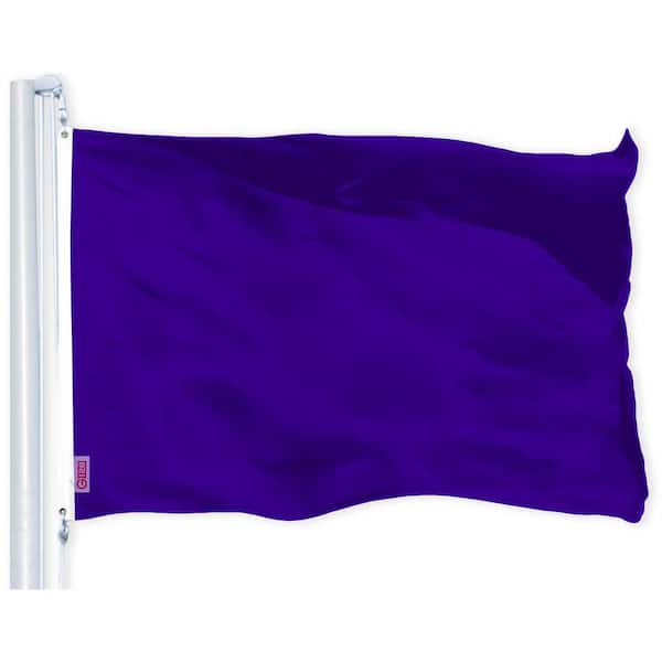 G128 3 ft. x 5 ft. Polyester Violet Printed Flag 150D BG 1PK