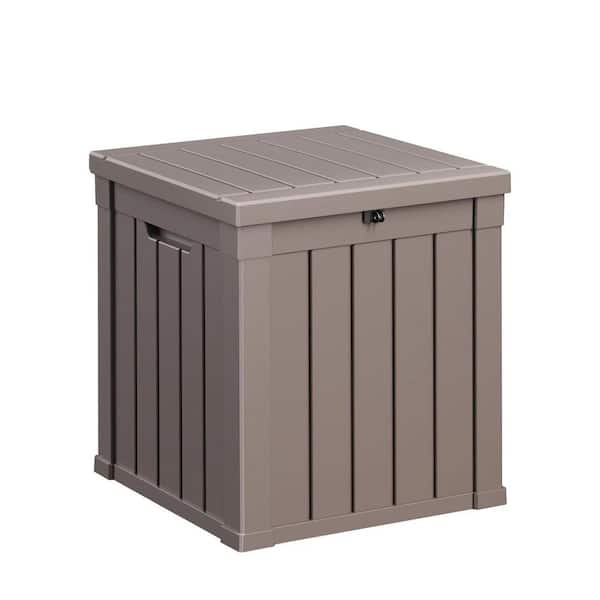 50 Gal. Plastic Outdoor Storage Deck Box, khaki