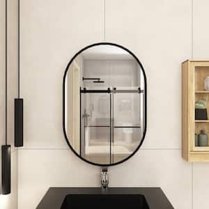21 in. W. x 31 in. H Oval Aluminum Medicine Cabinet with Mirror