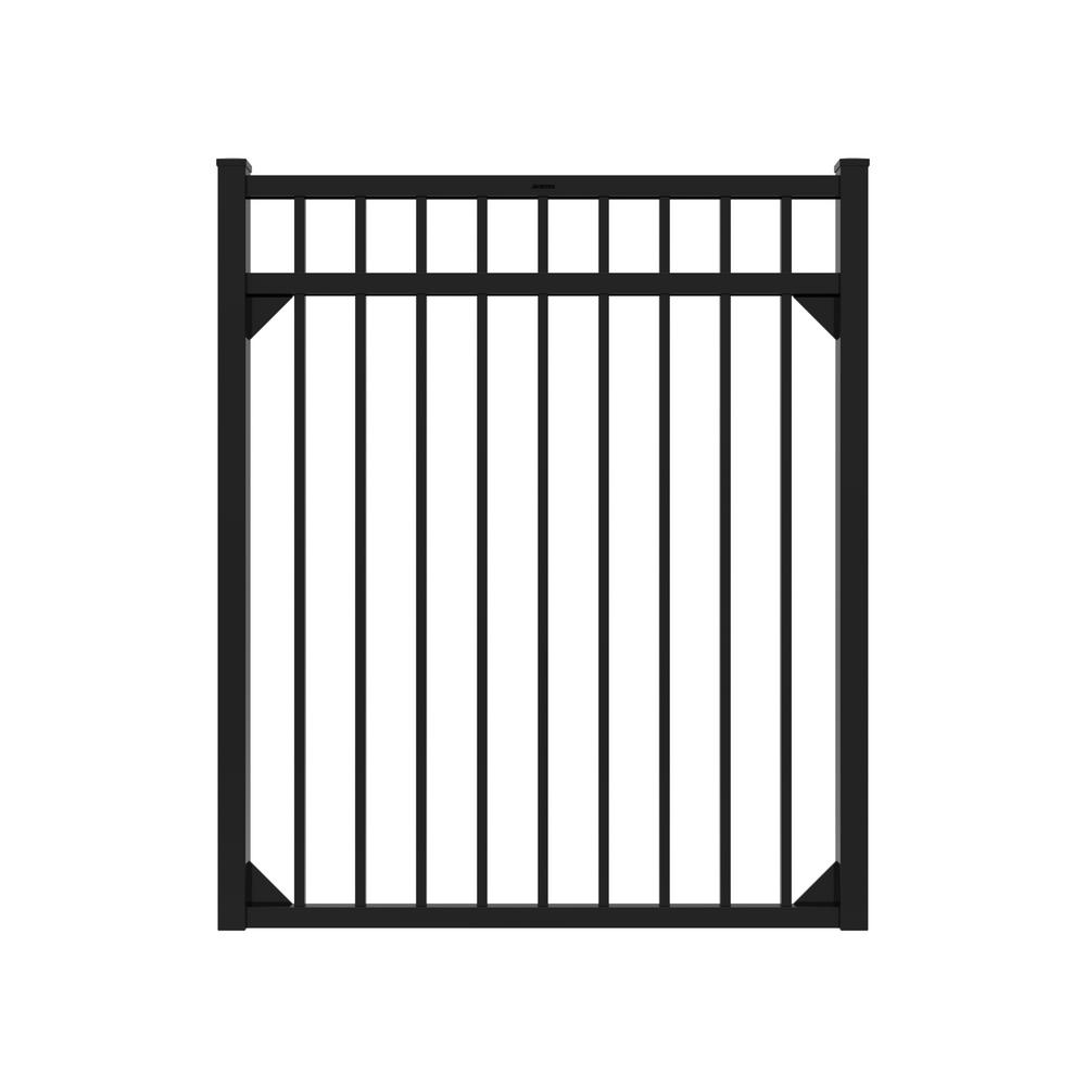 A2 4.5-ft H x 4-ft W Gloss Black Aluminum Flat Top and Bottom Design Walk Gate for Pool Application price history on PriceWatchPro