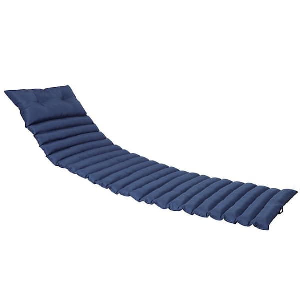 OLUMAT 2-Piece Outdoor Lounge Chair Cushion Replacement Patio Furniture Seat Cushion in Blue