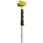 Medium Bristle Deck Brush + 6 ft. to 24 ft. Extension Pole 11 in. Scrub Brush with Telescopic Pole