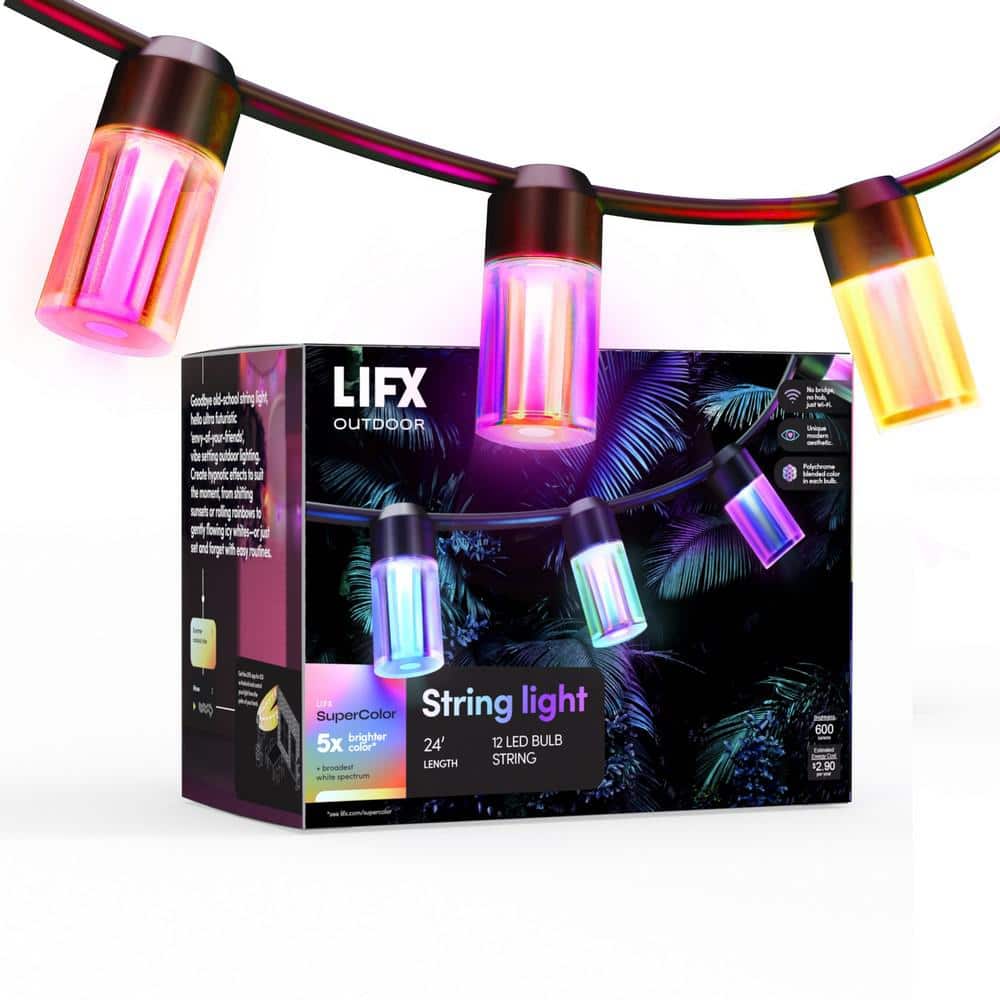 LIFX 12-Light 24 ft. Outdoor Plug-In RGB Integrated LED