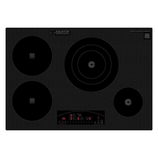 Equator 30 in. Electric Builtin Hybrid Cooktop 2 Induction Plus Ceramic