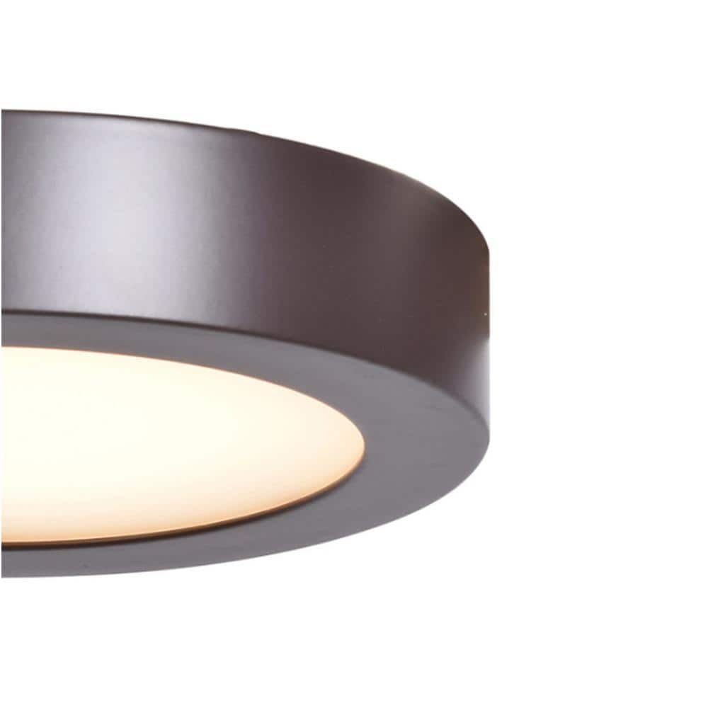 Bronze 7" Glass LED Flush Mount Ceiling Light