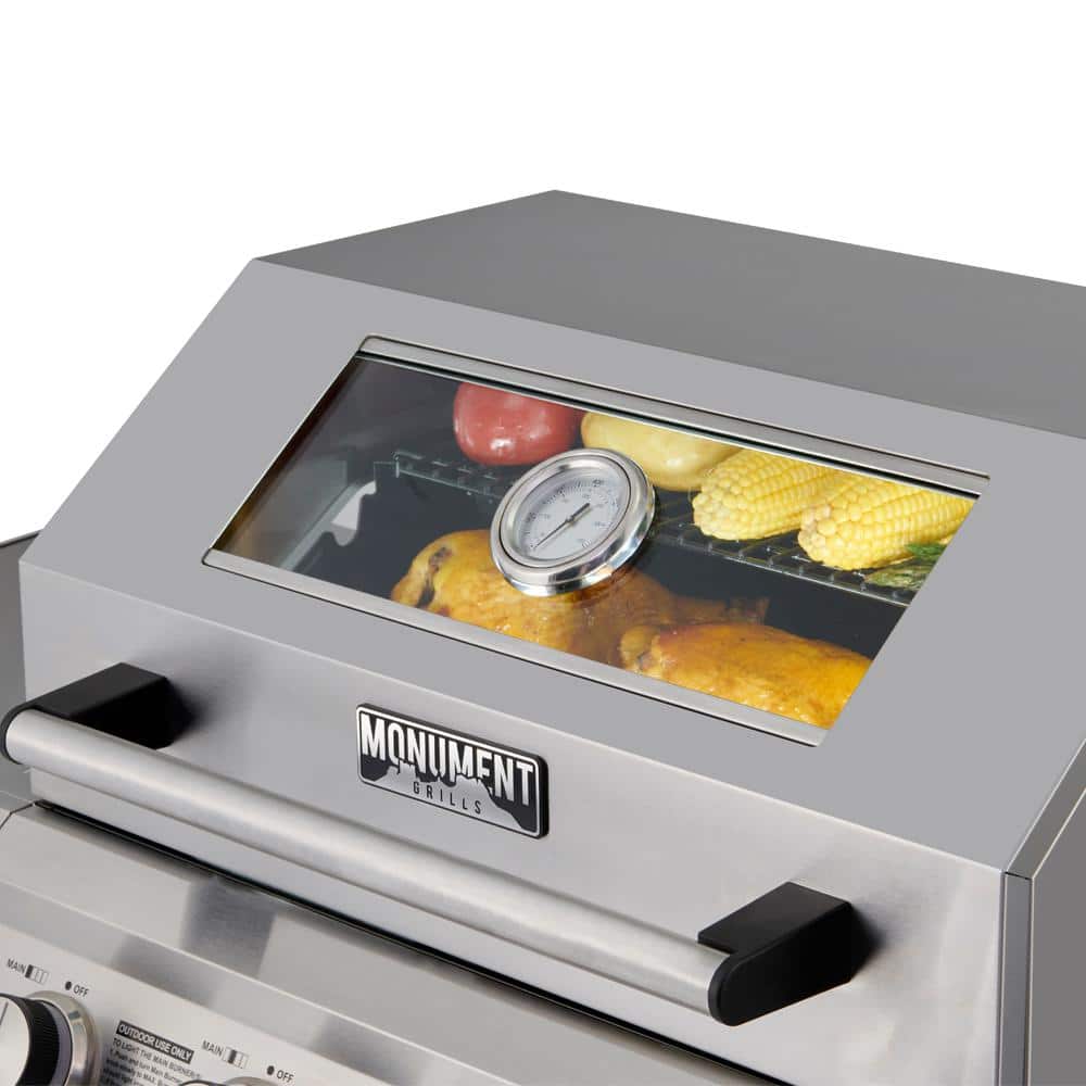 Mesa 300 Stainless Steel 3-Burner Propane Gas Grill with Side Burner