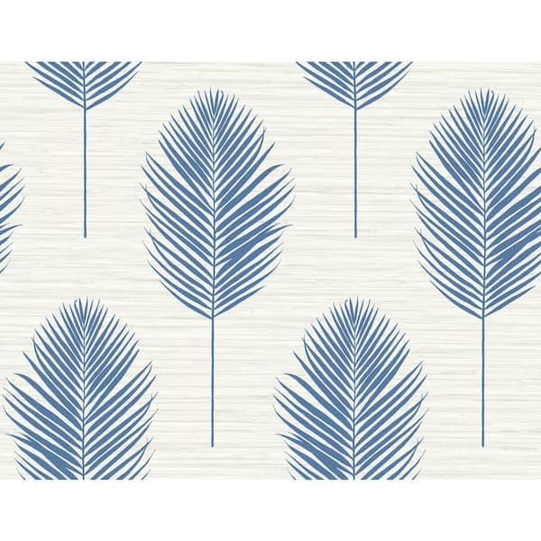A-Street Prints Snuggle Blue Woven Texture Wallpaper Sample