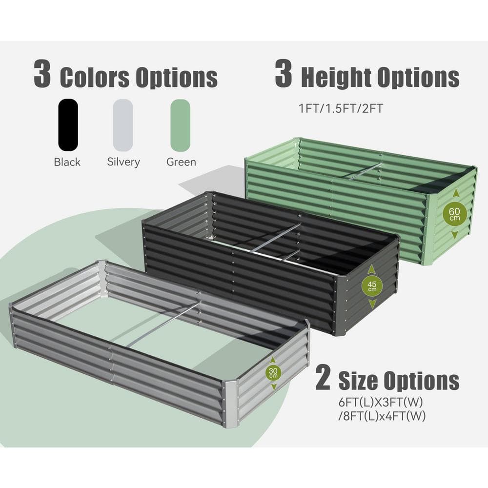 Brown Rectangular Raised Garden Bed Set with Legs and Self-Watering Planter Boxes