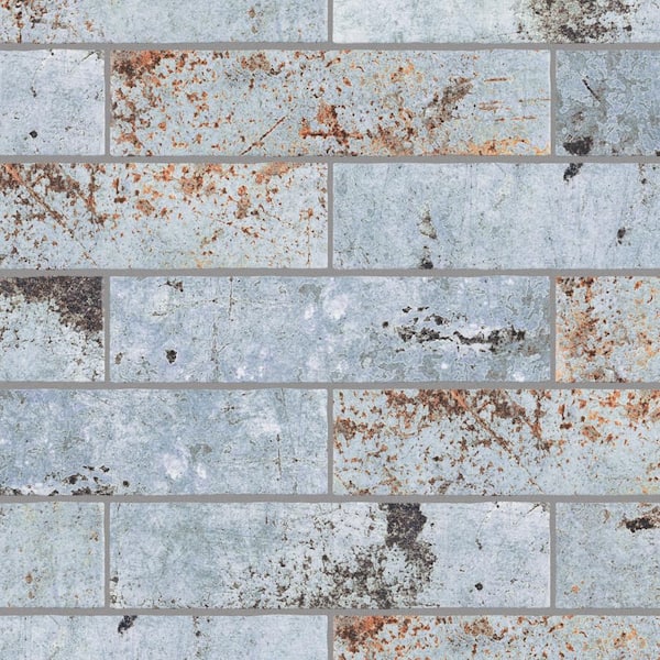 London Blue Glossy 3 in. x 12 in. Ceramic Wall Tile (5.72 sq. ft./Case)