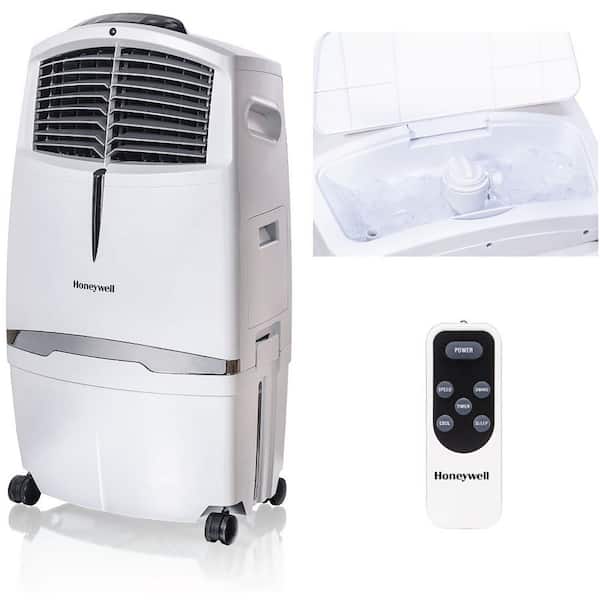 Honeywell 790 CFM 3-Speed Indoor Portable Evaporative Air Cooler with Remote Control for 320 sq. ft. in White