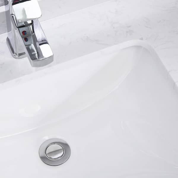 20.27 in. L x 15.15 in. W x 7 in. D White Rectangular Undermount