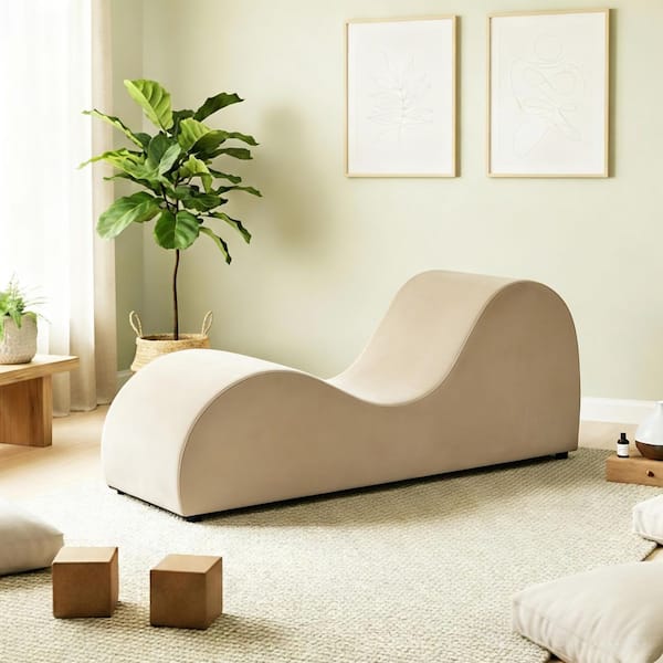 HOMESTOCK Ergonomic Yoga Chair for Adults with Hybrid Wood and