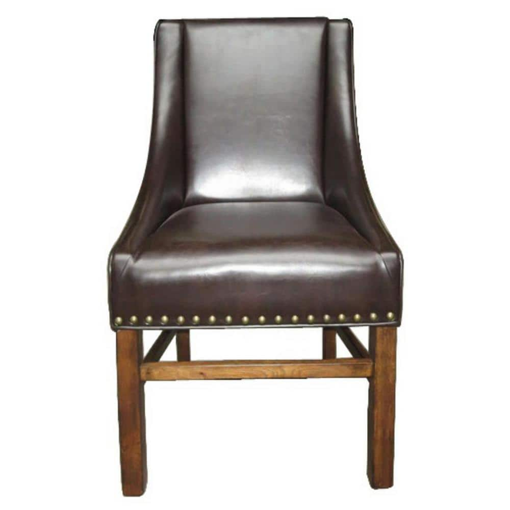 single leather dining chair