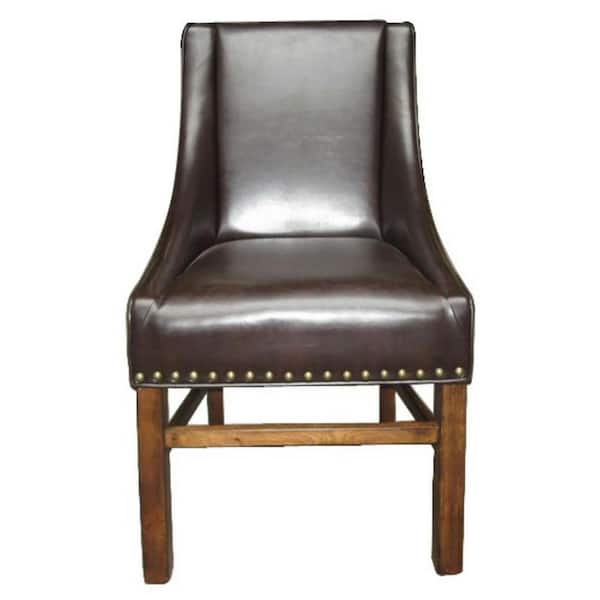 Noble House James Brown Bonded Leather Dining Chair (Single)