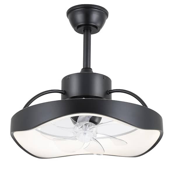 HKMGT 19.7 in. LED Indoor Black Smart Ceiling Fan with Remote