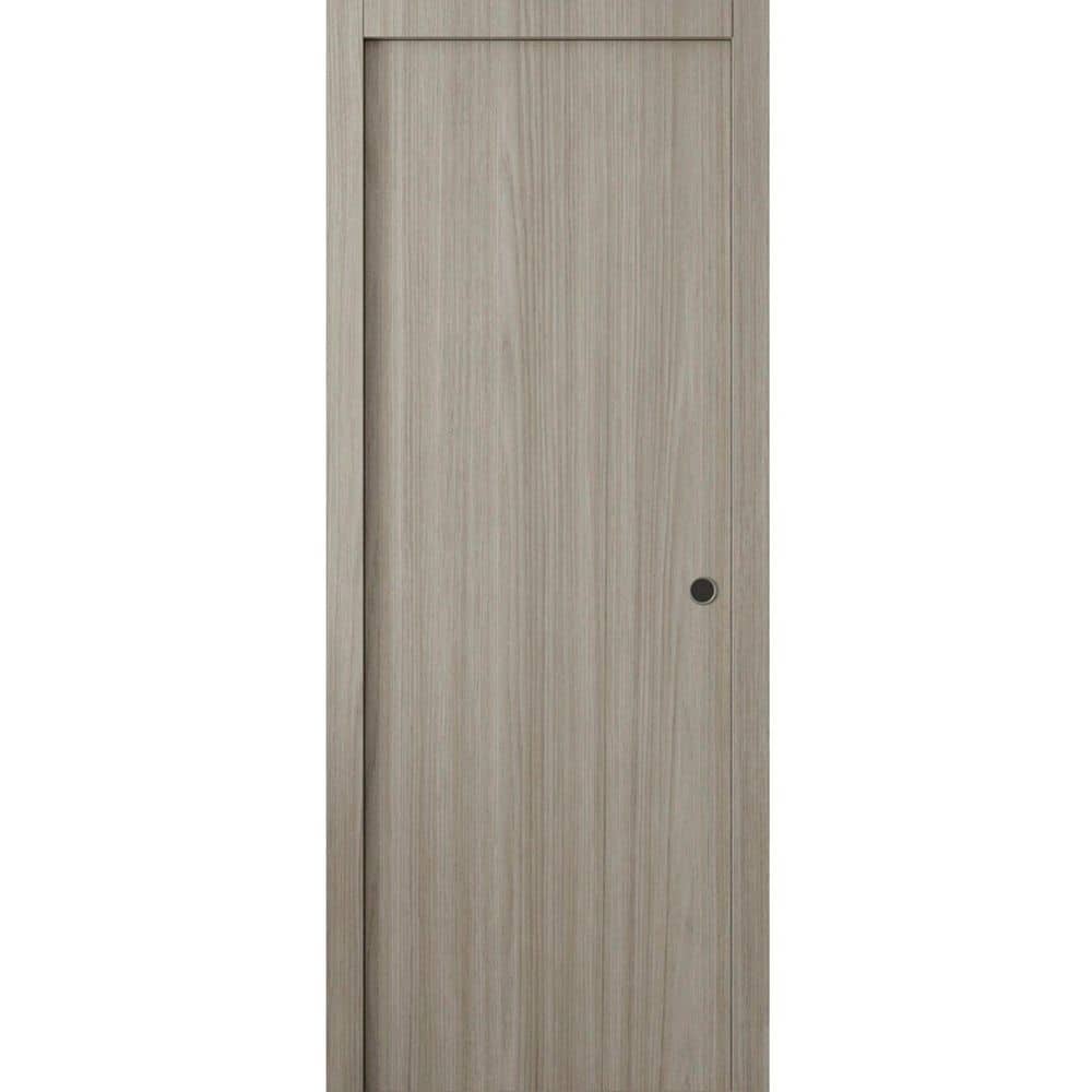 3011 36 in. x 84 in. Universal/Reversible Oak Franko Color Solid Core Wood Sliding Door Kit with Quick Assemble Jamb price history on PriceWatchPro