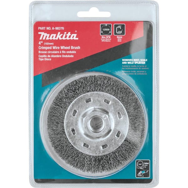 Makita 4 in. x 5/8 in.-11 Crimped Wire Wheel Brush A-98376 - The 
