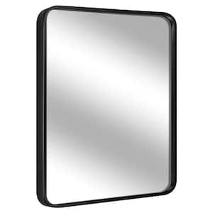 Modern 24 in. W x 36 in. H Rectangular Framed Wall Bathroom Vanity Mirror in Black for Living Room and Bedroom
