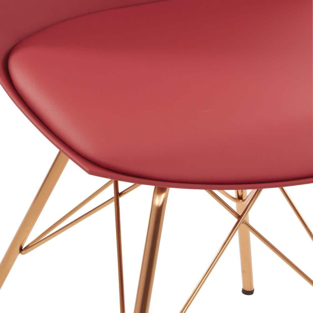 Rose Spot 20" Faux Leather Metal Accent Chair