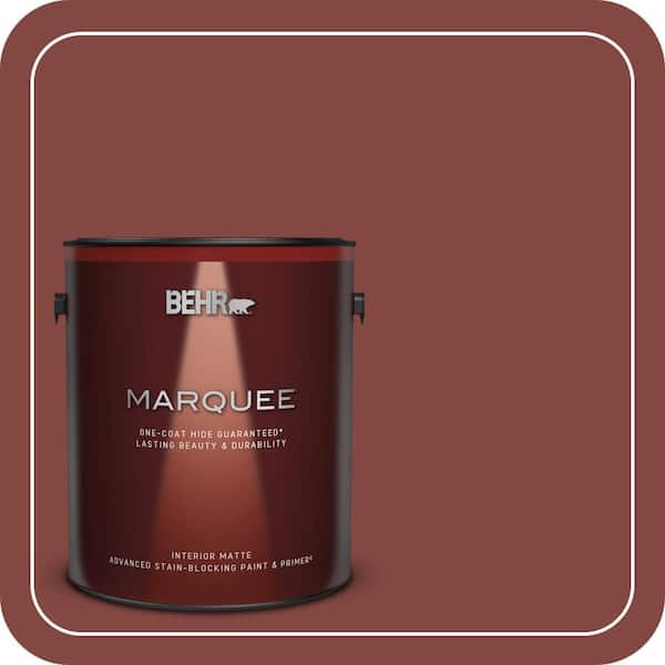 BEHR MARQUEE 1 gal. #S-H-170 Red Brick Matte Interior Paint & Primer