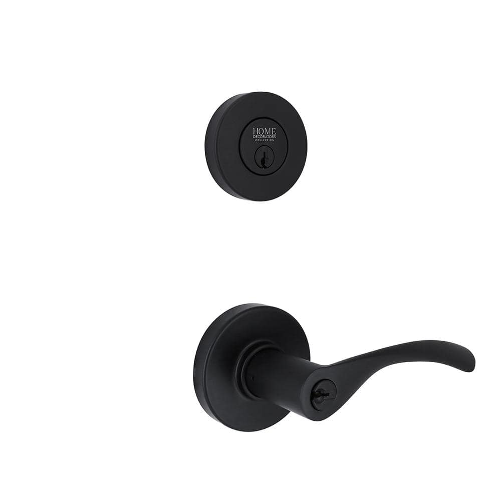 Primrose Matte Black Single Cylinder Door Lever Combo Pack Featuring Dual K