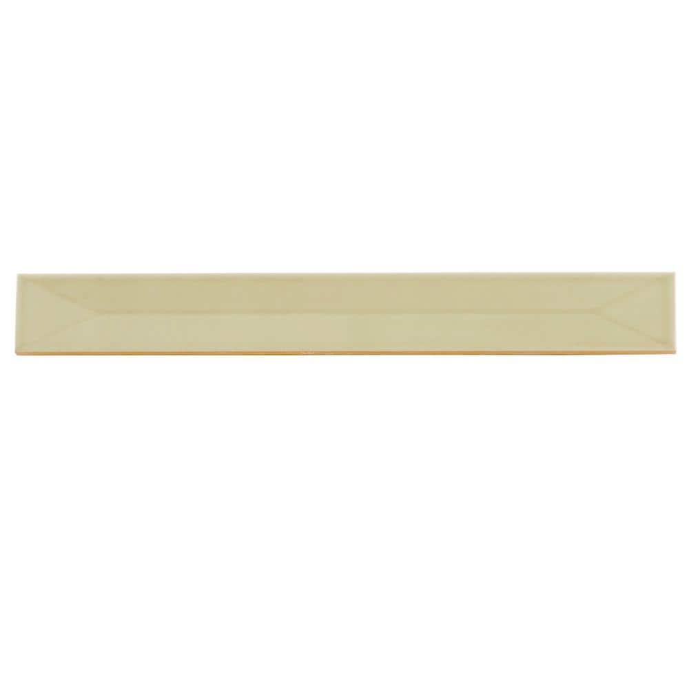 Horizonte 2 in. x 8 in. Glossy Soft Olive Ceramic Deco Subway Wall Tile Sample price history on PriceWatchPro