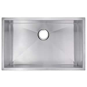 Undermount Stainless Steel 30 in. Single Bowl Kitchen Sink in Satin