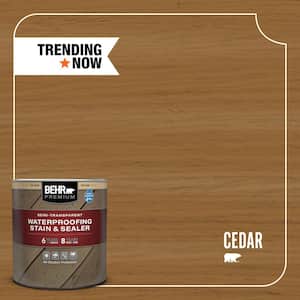 1 qt. #ST-146 Cedar Semi-Transparent Waterproofing Exterior Wood Stain and Sealer