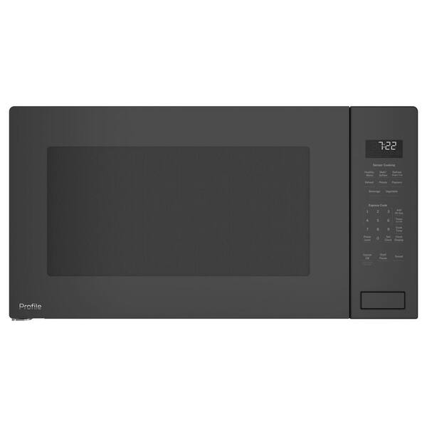 GE Profile 2.2 cu. ft. Countertop Microwave in Black Stainless Steel with Sensor Cooking, Fingerprint Resistant