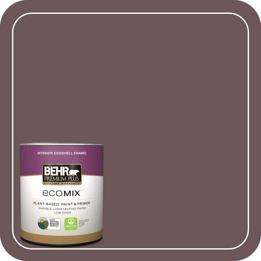 BEHR PREMIUM PLUS 1 qt. #N120-7 Grand Plum Eggshell Enamel EcoMix Plant ...