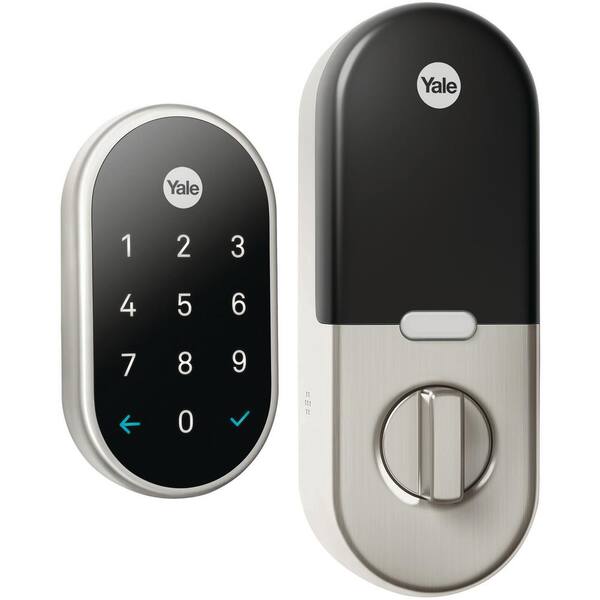 Google Nest X Yale Lock Smart Deadbolt Lock With Nest Connect Satin Nickel Rb Yrd540 Wv 619 The Home Depot