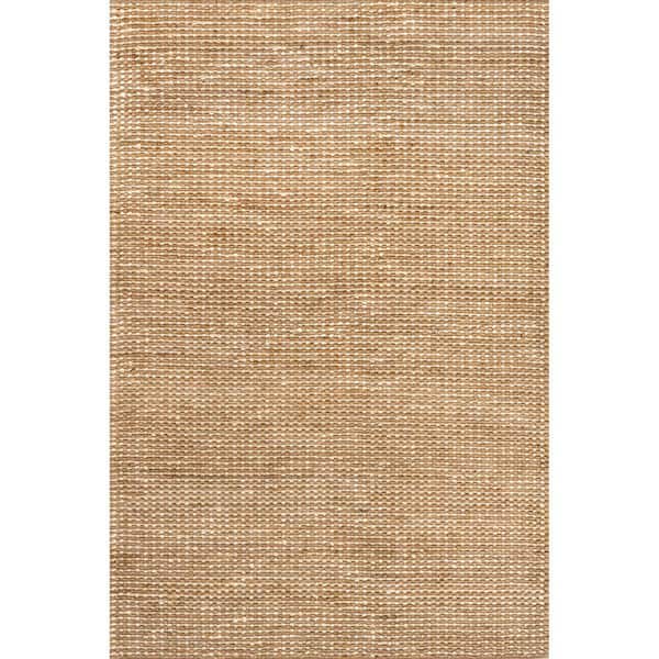 nuLOOM Teresia Casual Handwoven Jute Natural 8 ft. x 10 ft. Farmhouse Area Rug