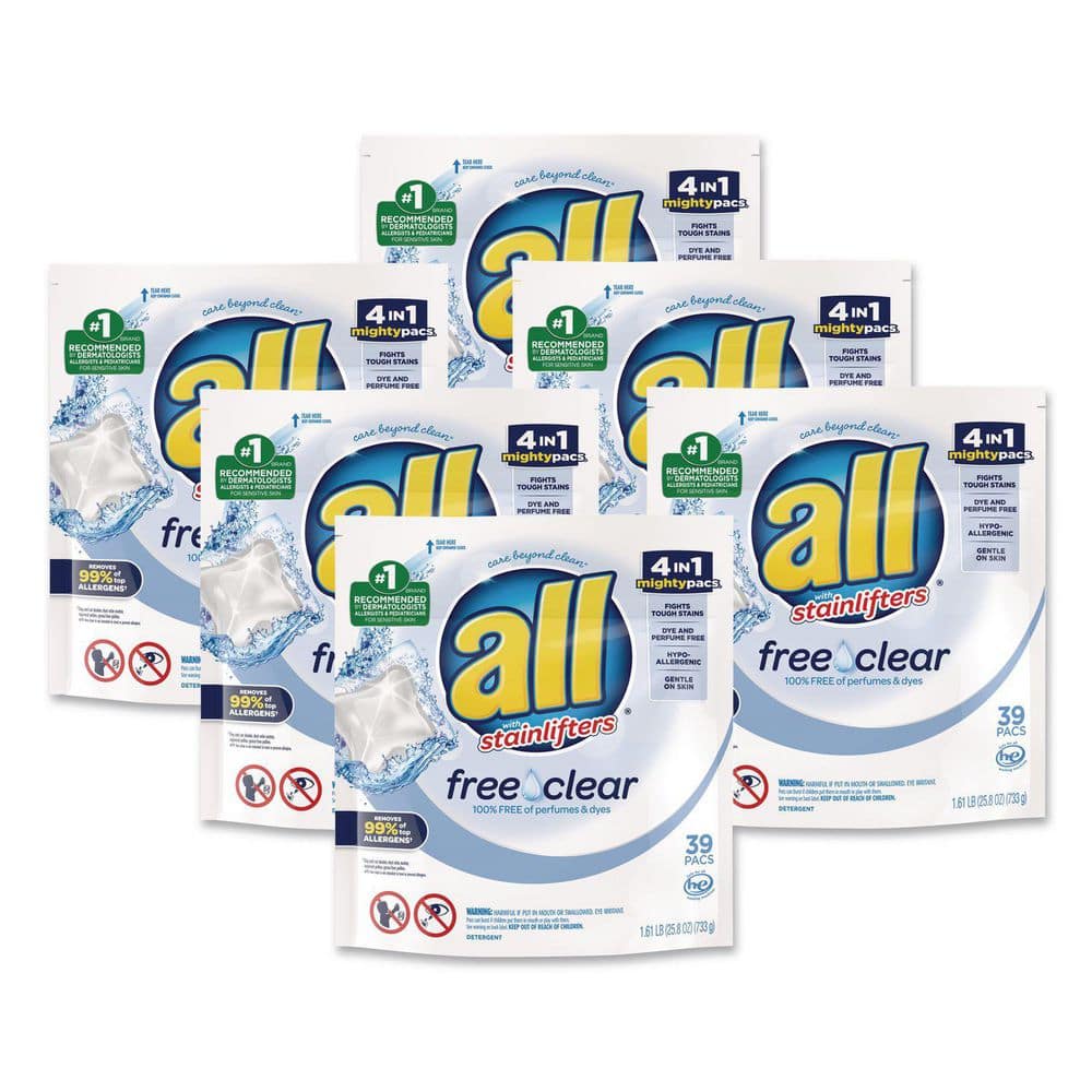all Mighty Packs Free and Clear Super Concentrated Laundry