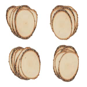 1 in. x 6 in. x 6 in. Basswood Small Round Live Edge Project Panel (24-pack)