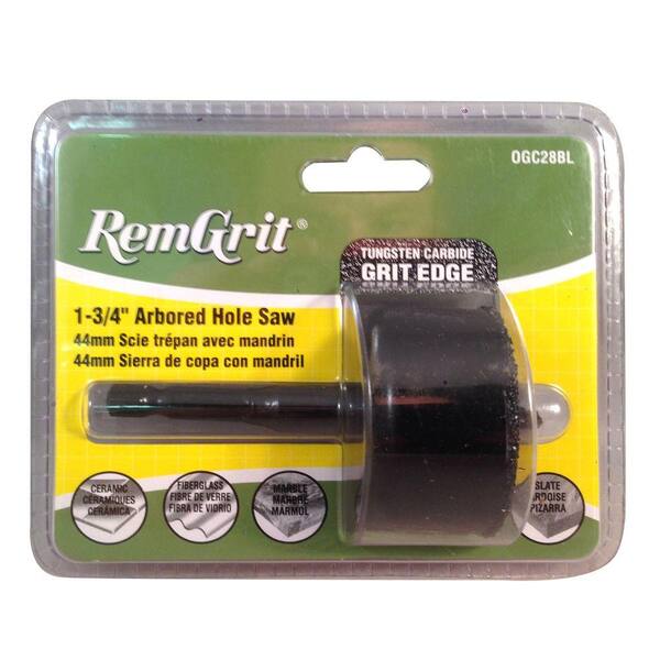 RemGrit 1-3/4 in. Diameter Carbide Grit Arbored Hole Saw