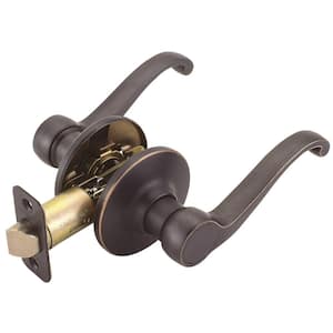 Pro Scroll Oil Rubbed Bronze Hall/Closet Passage Door Lever with 2-Way Latch