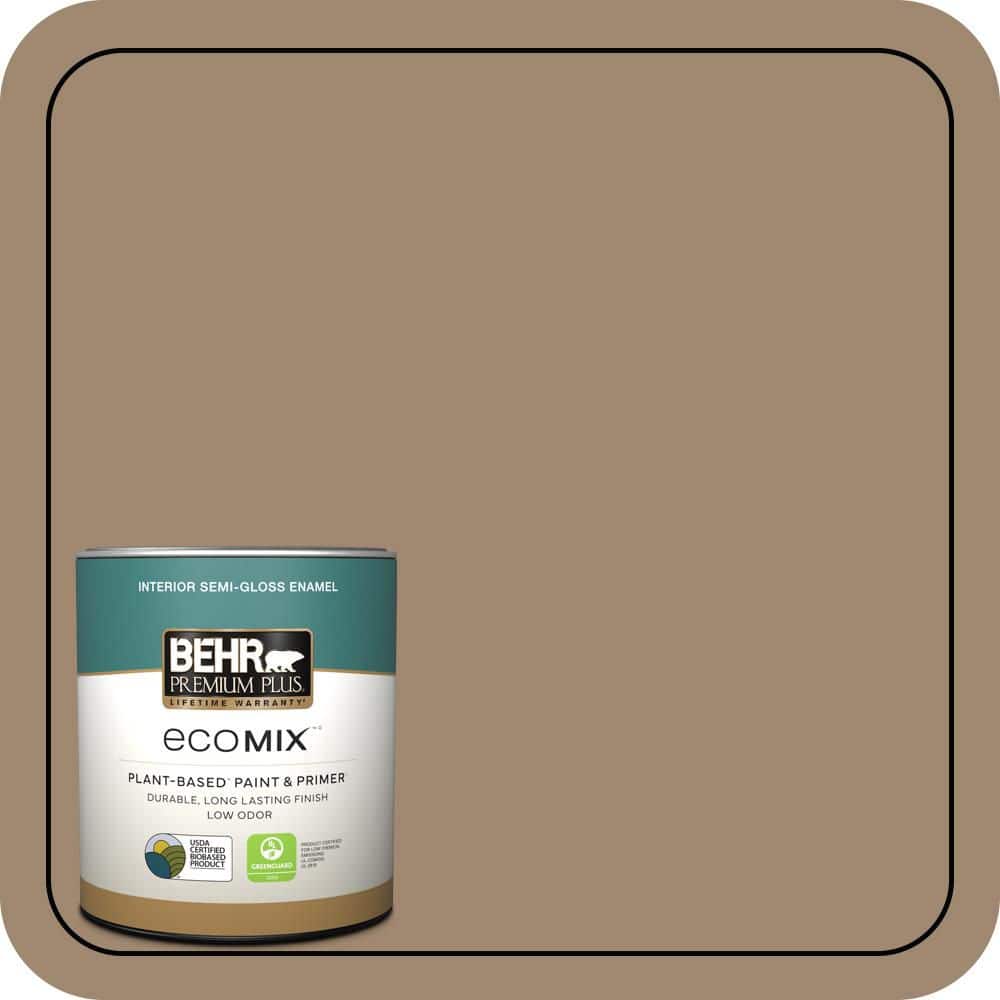 1 qt. #700D-5 Toffee Crunch Semi-Gloss Enamel EcoMix Plant-Based Interior Paint & Primer price history on PriceWatchPro