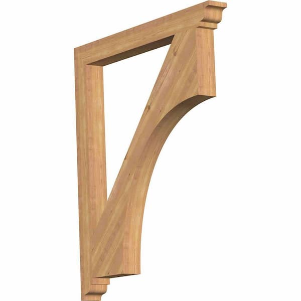 Ekena Millwork 3.5 in. x 44 in. x 38 in. Western Red Cedar Westlake Traditional Smooth Bracket