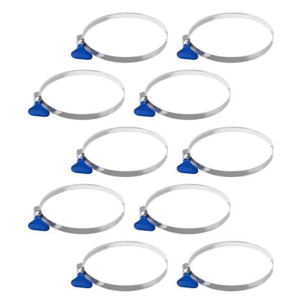 4 in. Key Hose Clamp Stainless Steel 4 in. Thumb Screw Dust Collector Hose Clamps (10-Pack)