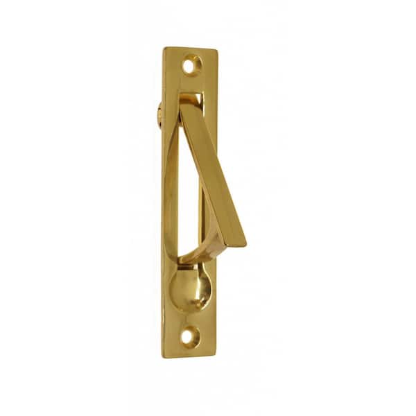 idh by St. Simons 4 in. Solid Brass Edge Pull in Polished Brass No Lacquer